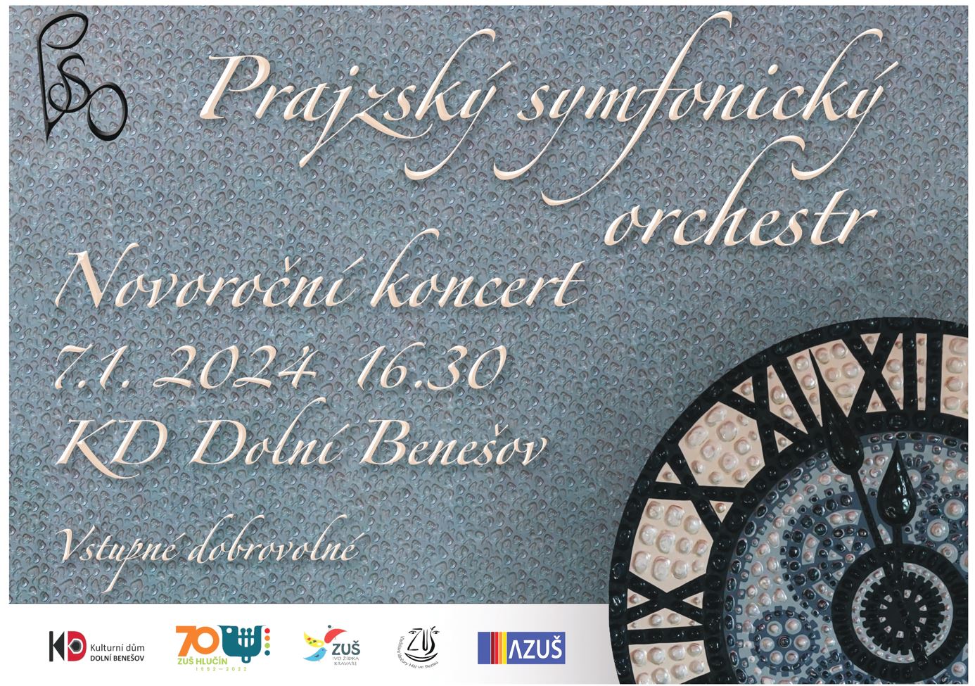 Prajzský symfonický orchestr Novoroční koncert 7.1.2024 - vstupné dobrovolné